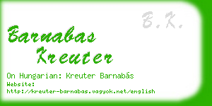 barnabas kreuter business card