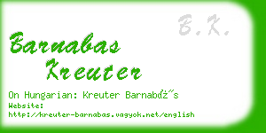 barnabas kreuter business card